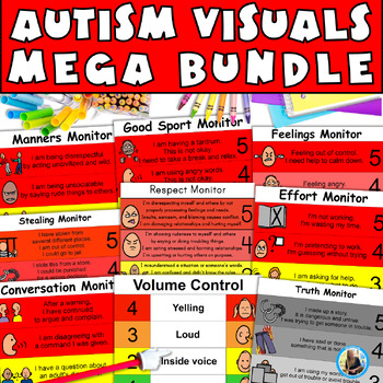 Preview of Autism Behavior Management Chart Intervention Social Skills SEL SPED Visuals