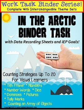 Preview of Autism Work Task Binder with Data:  Counting to 20 VALENTINE’S and THE ARCTIC