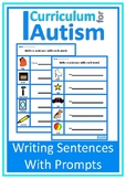 Writing Sentences with Prompts Worksheets Autism Special E