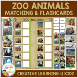 Zoo Animals Matching Board and Flashcards