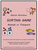 Autism Activities: Sorting animals vs transport
