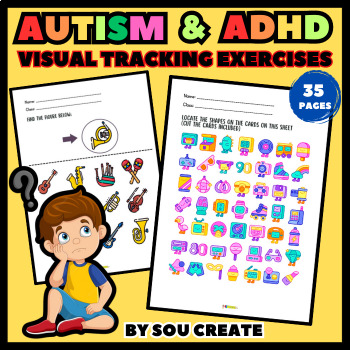 Preview of Autism and ADHD Visual Tracking Exercises - Cognitive Stimulation