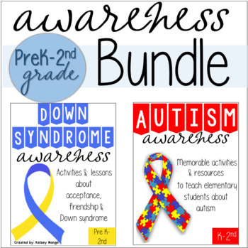 Preview of Autism and Down syndrome Awareness BUNDLE PreK-2nd