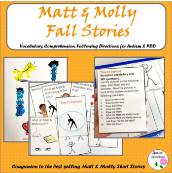 Preview of Autism and PDD Matt and Molly Fall Short Stories Companion