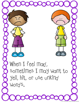 Autism and Special Education Social Story: Sometimes I Feel Mad | TPT