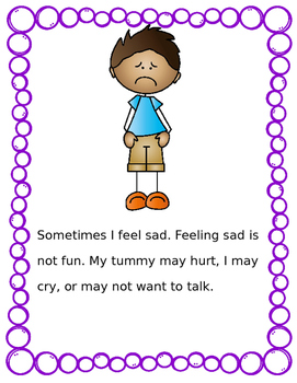 Autism and Special Education Social Story: Sometimes I Feel Sad | TPT