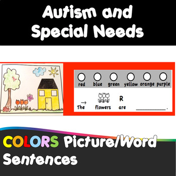 Download Autism and Special Needs: COLOR UNIT - 100 picture/word sentence activities.