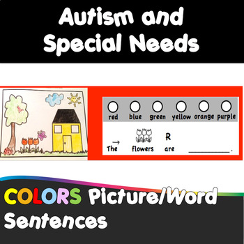 Preview of (Autism and Special Needs)  COLORS Theme picture/word sentence activities.