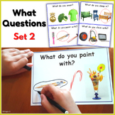 What Questions Object Function Speech Therapy Worksheets Set 2