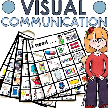 Preview of Autism and Speech Portable Visual Communication Cards AAC schedules