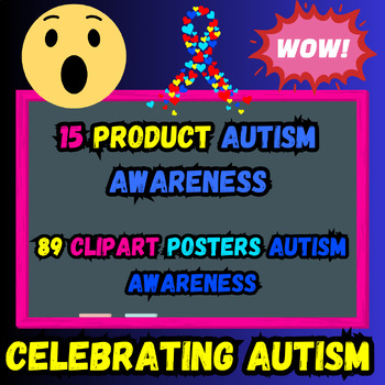 Preview of Autism awareness Bundle Famous autism Clipart posters biography quotes puzzle