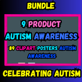 Autism awareness Bundle Famous autism Clipart posters biog