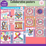 Autism awareness Day Quotes Collaborative Coloring Poster 