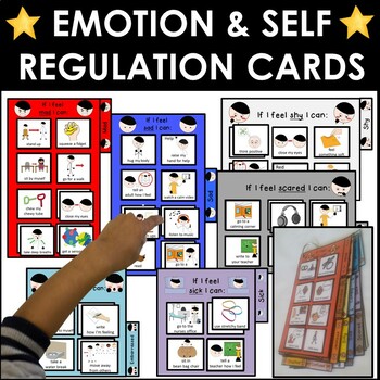 Preview of Autism behavior management portable emotion strategy cards self regulation