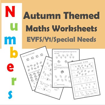 autmn maths worksheets for reception y1 special needs by lilibettes resources