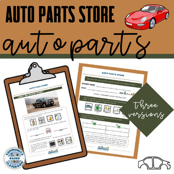 Preview of Auto Parts Store SPED Community Based Instruction