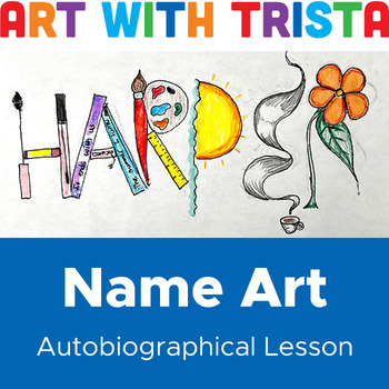 Preview of Autobiographical Name Art Lesson