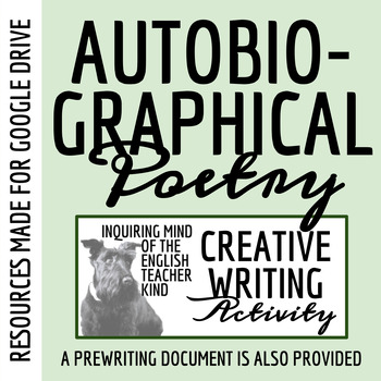 Preview of Autobiographical Poem Template for High School Creative Writing (Google Drive)