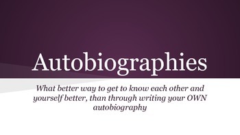 Preview of Autobiographies