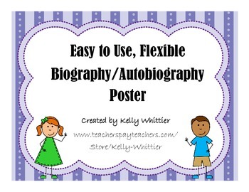 Preview of Autobiography / Biography Poster - Simple and Flexible!