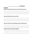 Autobiography Graphic Organizer