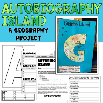 Preview of Autobiography Island - A Geography Project (Project-Based Learning)