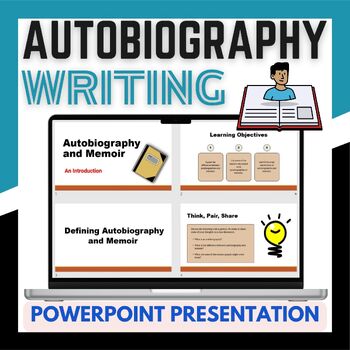 Preview of Autobiography Memoir Introduction PowerPoint Presentation with Teacher Notes