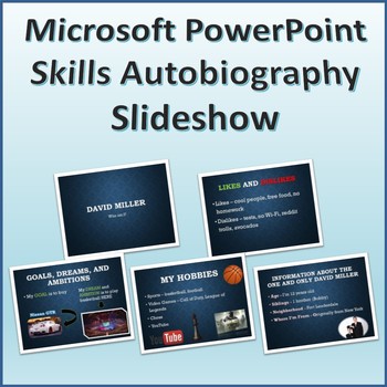 Preview of Autobiography Slideshow Activity for Teaching Microsoft PowerPoint Skills