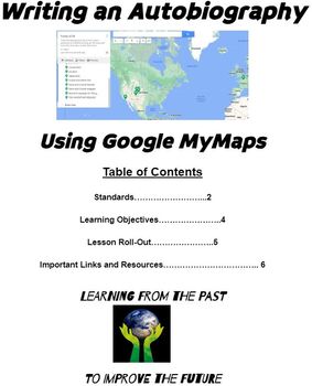 Preview of Autobiography Study and Share Using Google MyMaps