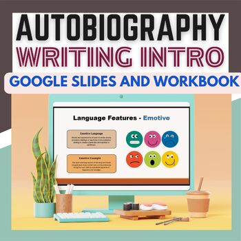 Preview of Autobiography Writing Intro Google Slides and Workbook - Print and Digital