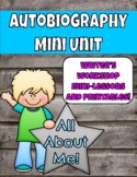 Autobiography Writing Mini-Unit (All About Me)