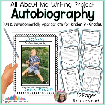 Preview of Autobiography Writing Project | Primary Grades | All About Me | Back to School