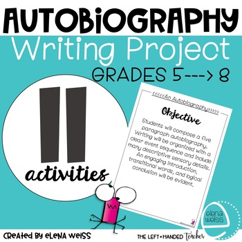 Preview of Autobiography Writing Project for grades 5-8
