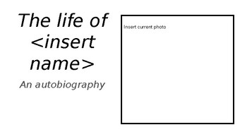 Preview of Autobiography template