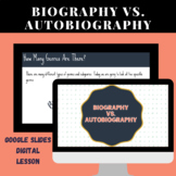 Autobiography vs. Biography Digital Lesson & Activities