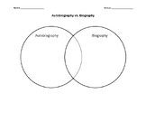 Autobiography vs. Biography Venn Diagram