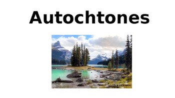 Preview of Autochtones powerpoint
