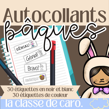 Autocollants imprimables - Pâques (French Printable Easter Stickers -  Labels)