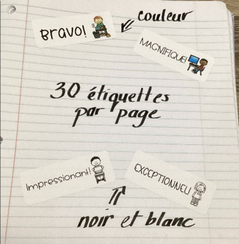 Autocollants imprimables Thème: La rentrée (French Stickers) AVERY