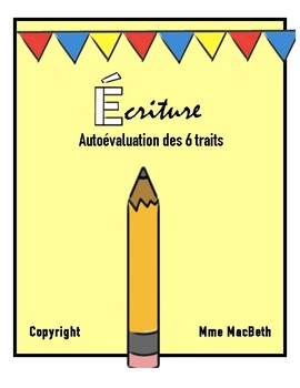 Preview of Autoévaluation des 6 traits d'écriture (NIVEAU 1)