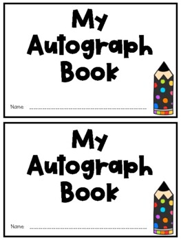 Autograph Book Printable Sheet Insert