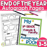 Autograph Page Book Yearbook Signing Pages for End of the Year