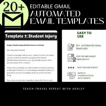 Preview of Automated Email Templates for Parent using Gmail TM