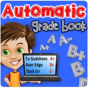 Preview of Automatic Grade Book | Excel Grade Book | Number Grades AND Letter Grades!