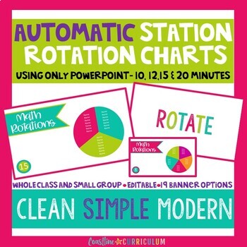Preview of Automatic Station Rotation Charts: 10, 12, 15 & 20 minutes
