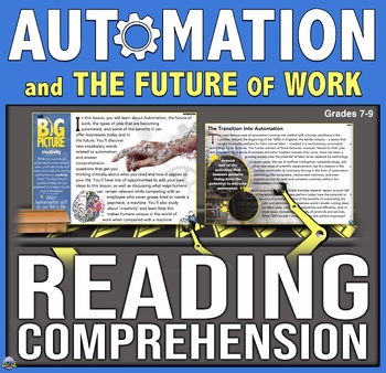 Preview of Automation Close Reading Passage with Text-Dependent Questions and Activities