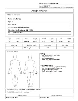 Preview of Autopsy Report