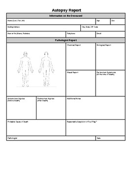 Preview of Autopsy Report Template