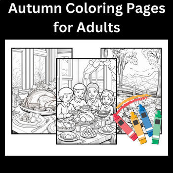Preview of Autumn 121 Coloring Pages for Adults" coloring book