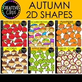 Autumn 2D Shapes Clipart Bundle {Autumn Clipart}
